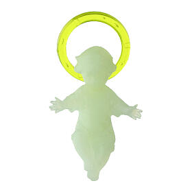 Baby Jesus 5cm in florescent plastic with aureola