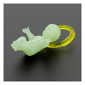 Baby Jesus 5cm in florescent plastic with aureola