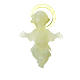 Florescent Baby Jesus figurine, plastic, 4cm s4