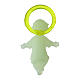 Florescent Baby Jesus figurine, plastic, 4cm s5