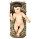 Baby Jesus with fingers pointing up, terracotta with glass eyes s1