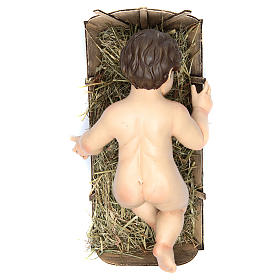 Statue Gesù Bambino: Bambinello 35 cm (misura reale) dita alzate terracotta occhi vetro Statue Gesù Bambino: Bambinello 35 cm (misura reale) dita alzate terracotta occhi vetro