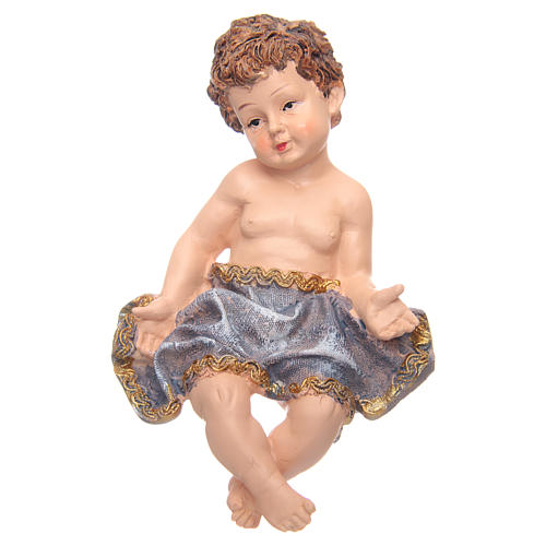 Baby Jesus in cradle, resin 17,5cm  3