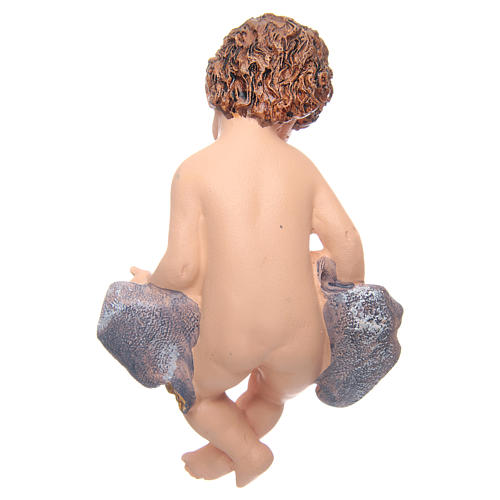 Gesù Bambino in culla resina h 17,5 cm 4
