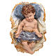 Gesù Bambino in culla resina h 17,5 cm s1