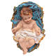 Baby Jesus in cradle, resin 15cm  s1