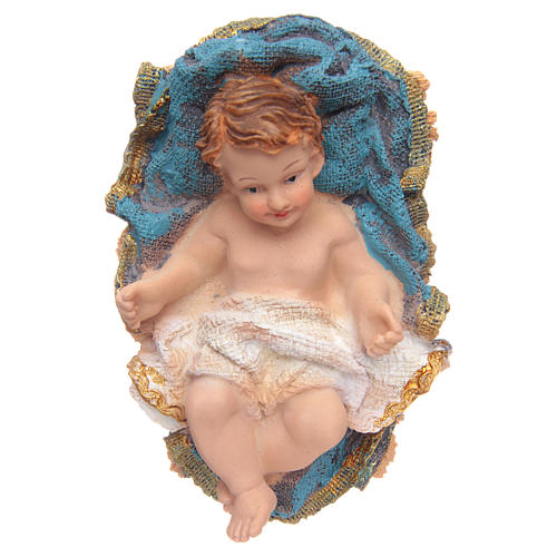 Dzieciątko Jezus w kołysce żywica wys. 15 cm 1