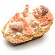 Baby Jesus in cradle, resin 4cm s2