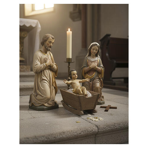 Niño Jesús Madera Val Gardena acabado Antiguo Oro 4
