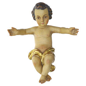 Menino Jesus madeira Val Gardena acab. Antigo Gold