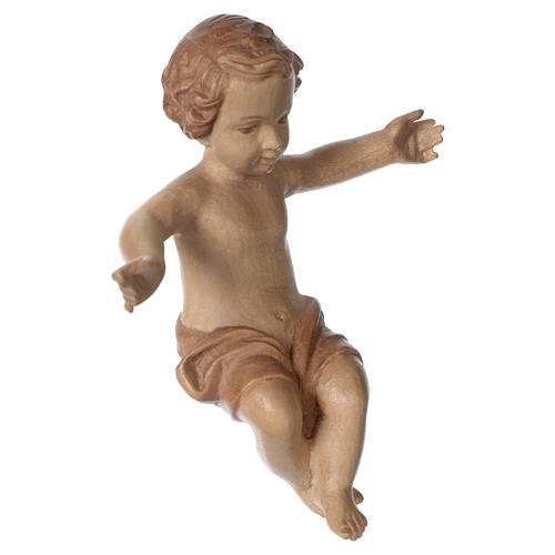 Baby Jesus made of Valgardena wood, multi-patinated 4
