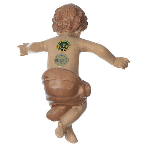 Baby Jesus made of Valgardena wood, multi-patinated 5