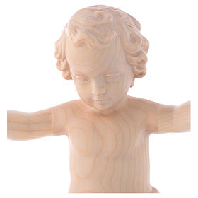 Baby Jesus made of Valgardena wood, natural wax