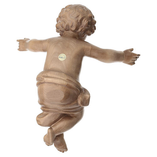 Baby Jesus made of Valgardena wood, patinated finish 5