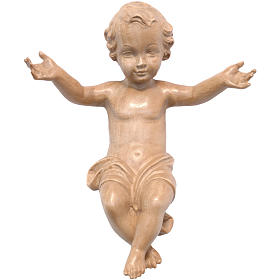 Baby Jesus statue, made of Valgardena wood, patinated finish