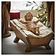 Baby Jesus statue, made of Valgardena wood, patinated finish s2