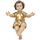 Baby Jesus with clothes in Valgardena wood, old antique gold s1