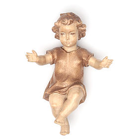 Gesù Bambino vestito legno Valgardena multipatinato
