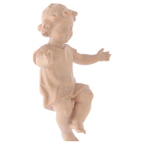 Baby Jesus with clothes in Valgardena wood, natural wax finish 3