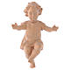 Baby Jesus with clothes in Valgardena wood, natural wax finish s1