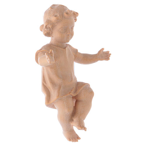 Baby Jesus with clothes in Valgardena wood, natural wax finish 4