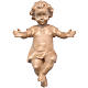 Baby Jesus figurine with clothes in Valgardena wood, patinated s1
