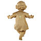 Baby Jesus figurine with clothes in Valgardena wood, patinated s4