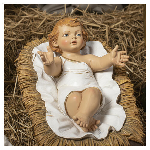 Bambin Gesù resina per presepe Fontanini con figure di altezza media 85 3