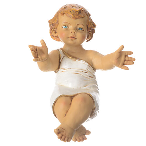 Menino Jesus resina para Presépio Fontanini com figuras de altura média 85 cm 1