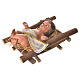 Baby Jesus figurine with cradle in resin 25cm s2