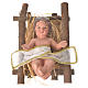 Gesù bambino con culla h 25 cm resina s1