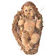 Baby Jesus resin figurine laying on a straw cradle, 25cm s1
