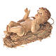 Baby Jesus resin figurine laying on a straw cradle, 25cm s2