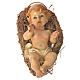 Baby Jesus figurine in straw cradle 25cm s1