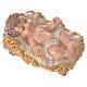 Nativity scene statue Baby Jesus in cradle 6 cm resin s3