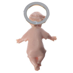Baby Jesus figurine with golden halo 4cm
