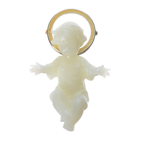 Dzieciątko Jezus 5cm  aureola złota fosforyczne 1