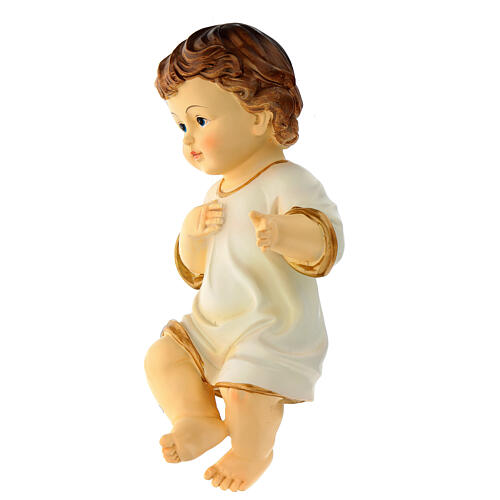Estatua vestida Niño Jesús 21 cm resina 3