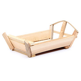 Nativity accessory, cradle in wood for Baby Jesus 10x22x13cm