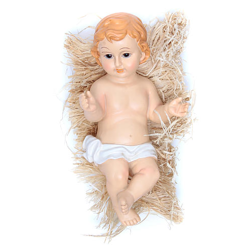 Baby Jesus figurine in polyester resin 31cm 1
