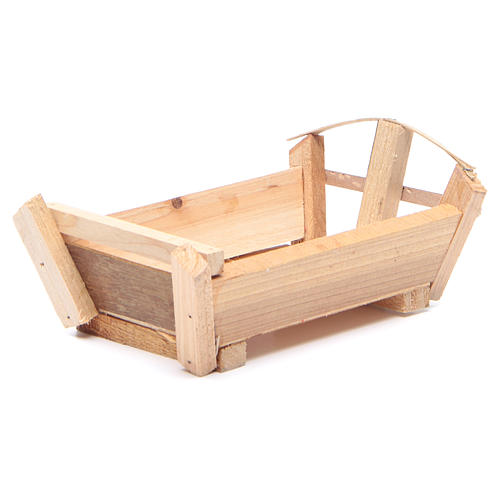Nativity accessory, cradle in wood for Baby Jesus 9x18x12cm 1