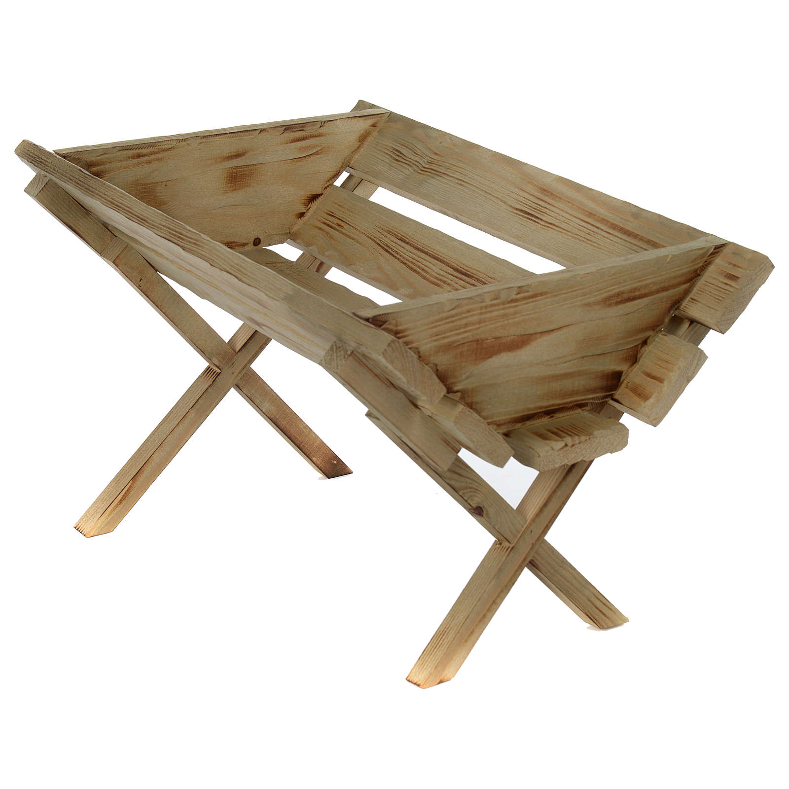 Cuna De Madera Artesanal Para Niño Jesús - 30 Cm (Pesebre Navideño)