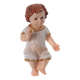 Statue Gesù Bambino: Bambinello vestito in resina h reale 5 cm Statue Gesù Bambino: Bambinello vestito in resina h reale 5 cm