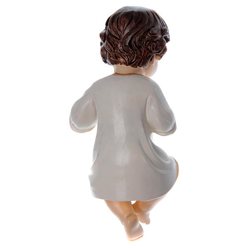 Baby Jesus with white clothes in resin real height 10 cm 2
