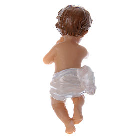 Bebé menino com pano 6 cm altura resina