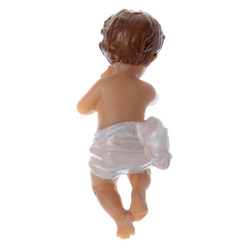 Bebé menino com pano 6 cm altura resina 2