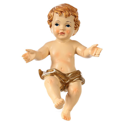 Baby Jesus with drape with golden hems real height 10 cm 1