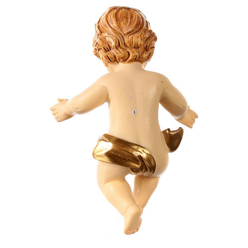 Baby Jesus with drape with golden hems real height 10 cm 3