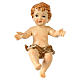 Baby Jesus with drape with golden hems real height 10 cm s1