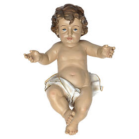 Christkind Statue mit weissen Tuch 58cm Harz